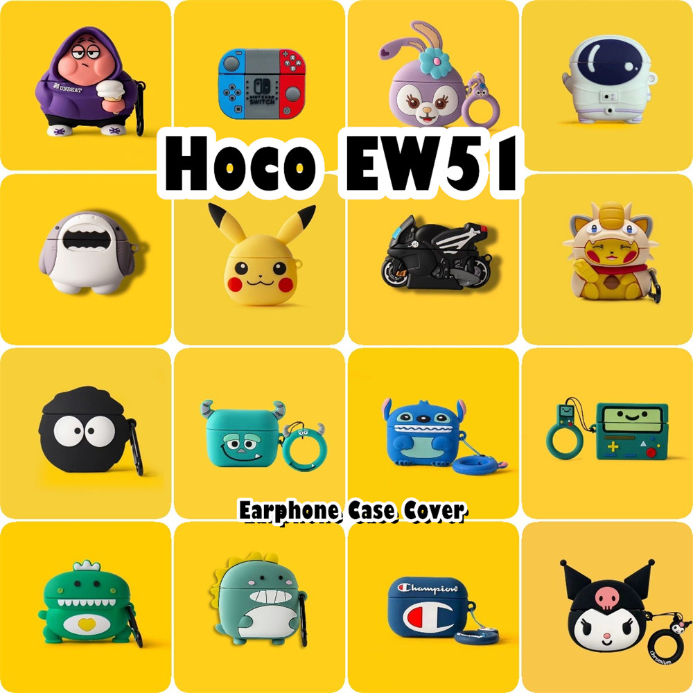 Hàng có sẵnCho Hoco EW51 ốp tai ng Case การ์ตูนน้ําเย็น Vỏ Bảo Vệ Hộp Sạc Tai Nghe NO.2