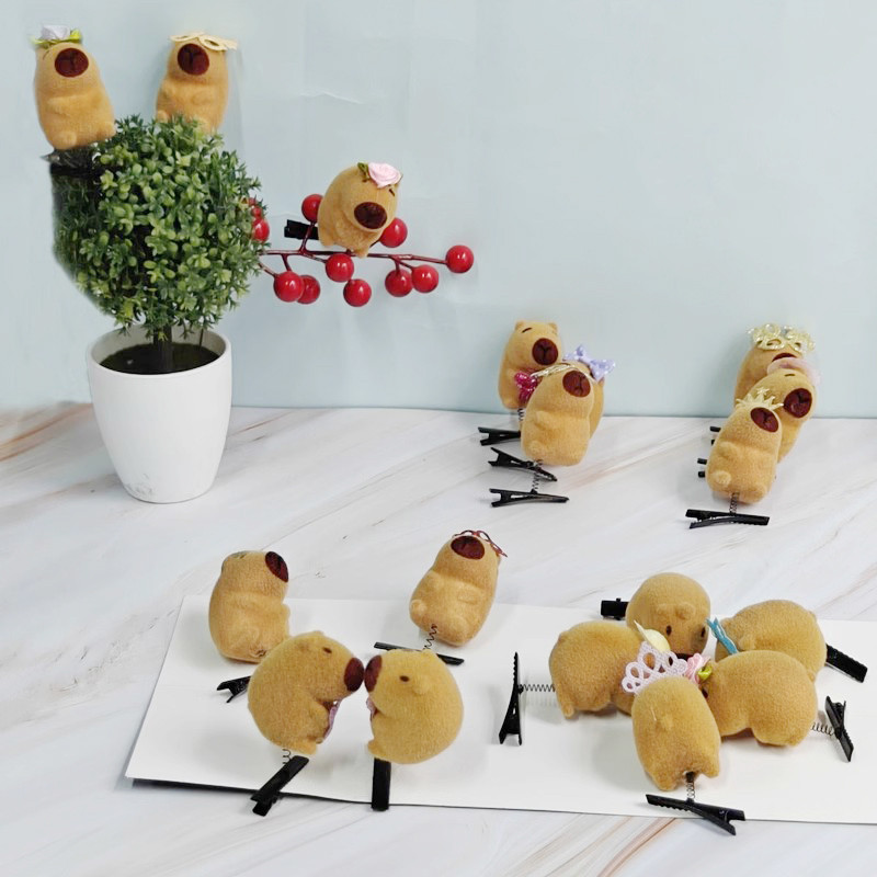 Sáng Tạo Capybara Kẹp Tóc Mũ Capybara Kẹp Cô Gái Dễ Thương Quà Tặng Thời Trang