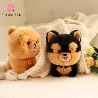 Sutongxue Adorbale Furry Plush Corgi Dog, Búp bê nhồi bông sang trọng Đồ chơi nhồi bông cho chó lông tơ, Shiba Inu dễ thương Phim hoạt hình chú chó con mềm mại mềm mại Quà tặng cho bé gái