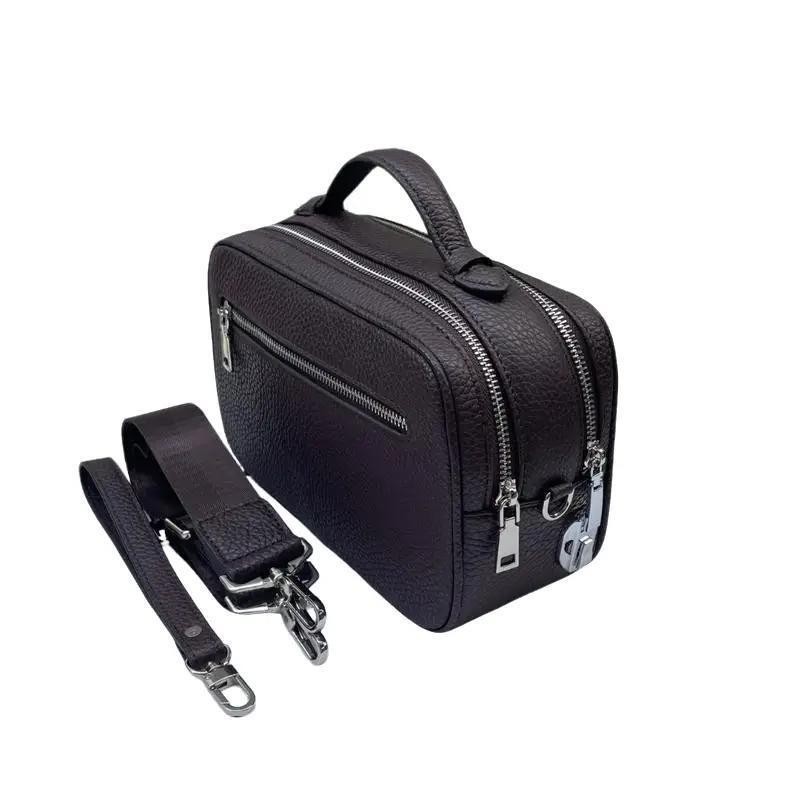 Túi Golf 2 Khóa Đeo Chéo Nam Cầm Tay Da Thật Cao Cấp Clutch GOLF Sang Trọng