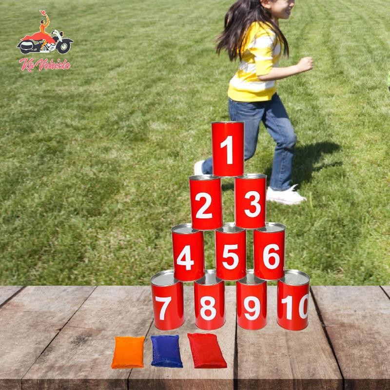 [Whstrong] Túi đậu Toss Game Carnival Teen Family Holiday Party Knockdown Can Game Set