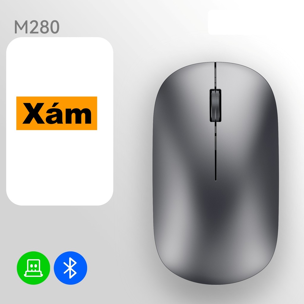 Chuột Không Dây M280 Chống Ồn Tích Hợp Kết Nối Bluetooth + USB 2.4Ghz Làm Việc Chơi Game Văn Phòng | BigBuy360 - bigbuy360.vn
