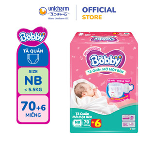 Tã/bỉm quần Mở Một Bên Bobby - Tiện Lợi, Dễ Mặc - Size NB70+6/S80/NB36/S40 GIÁ SIÊU ƯU ĐÃI