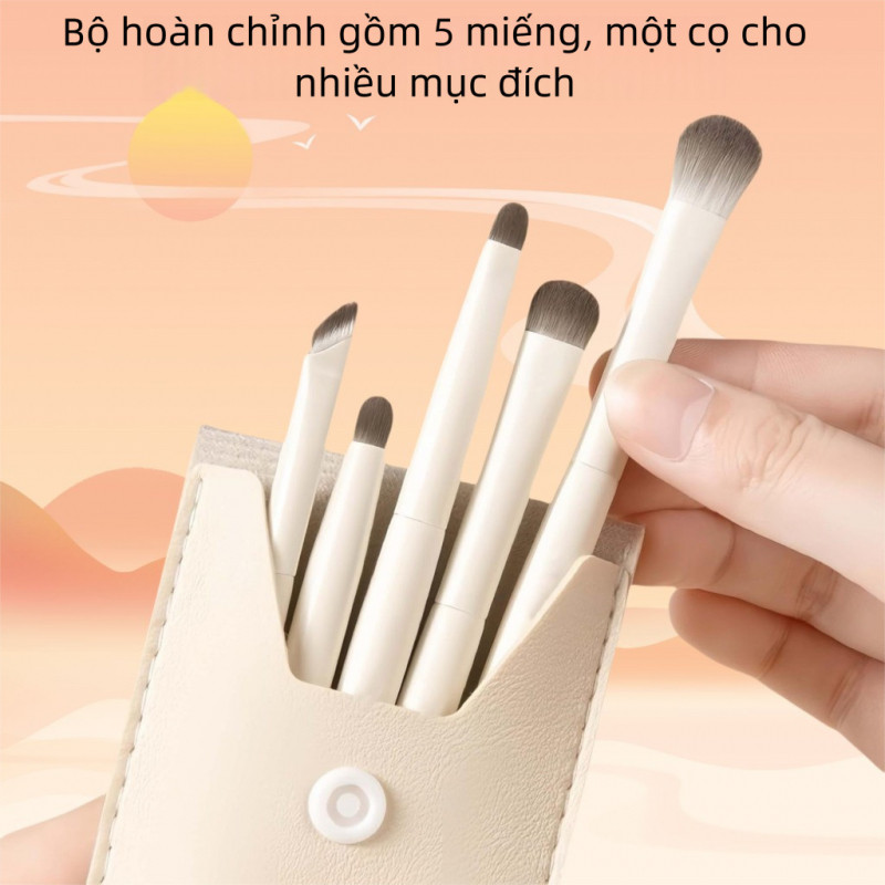 Bàn chải kẻ mắt, bàn chải chi tiết phấn mắt, bàn chải trang điểm mắt, bộ bàn chải trộn mịn và che khuyết điểm, bàn chải di động bằng lông ngựa | BigBuy360 - bigbuy360.vn