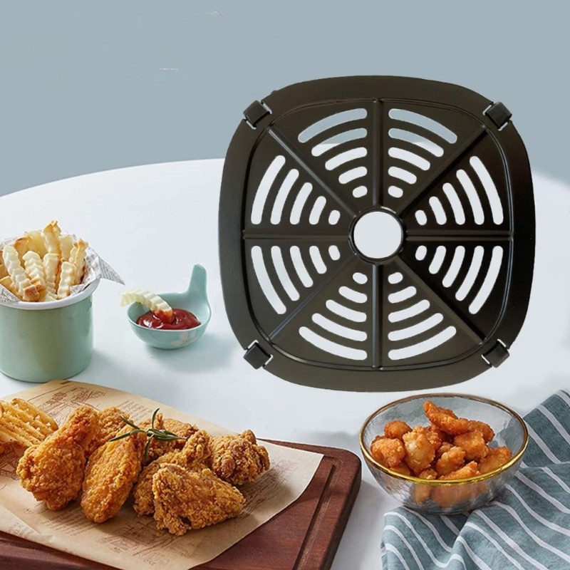HAI Air Fryer Pad Kim Loại Air Fryer Tấm Air Fryer Khay Nướng Tấm Đa Năng Kim Loại Nấu Ăn Dụng Cụ Ch