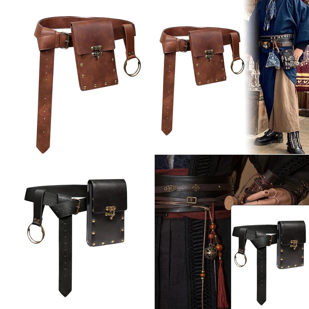 Baosity Thắt Lưng Túi Thắt Lưng Phụ Kiện Thắt Lưng Da PU Giá Đỡ Điện Thoại Cho Lễ Hội Biểu Diễn Halloween