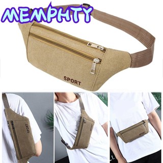 MEMPHTY Túi đeo thắt lưng chất liệu canvas mềm và có nhiều ngăn cho nam