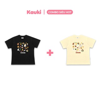 Combo 2 áo baby Tee cute xmas Kauki Vn áo thun nữ chất vải cotton 250gsm phong cách dễ thương CBBT24