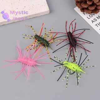[Huyền bí] 4 Mồi câu cá 6CM Mồi mềm Bơi Mồi nhựa mềm cho Ned Rig Mồi nhựa Bass Stick Bơi Tôm [Mới]