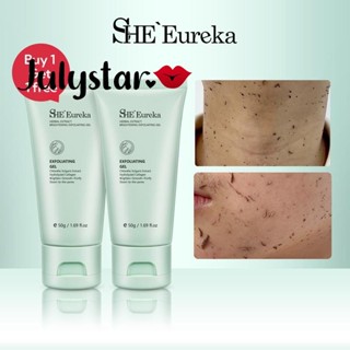 FDA SHE Eureka Gel tẩy tế bào chết chiết xuất thảo dược nhẹ cho mọi loại da, da nhạy cảm & thích hợp cho toàn bộ cơ thể 100g ღ Pink Girl Bling Makeup Look