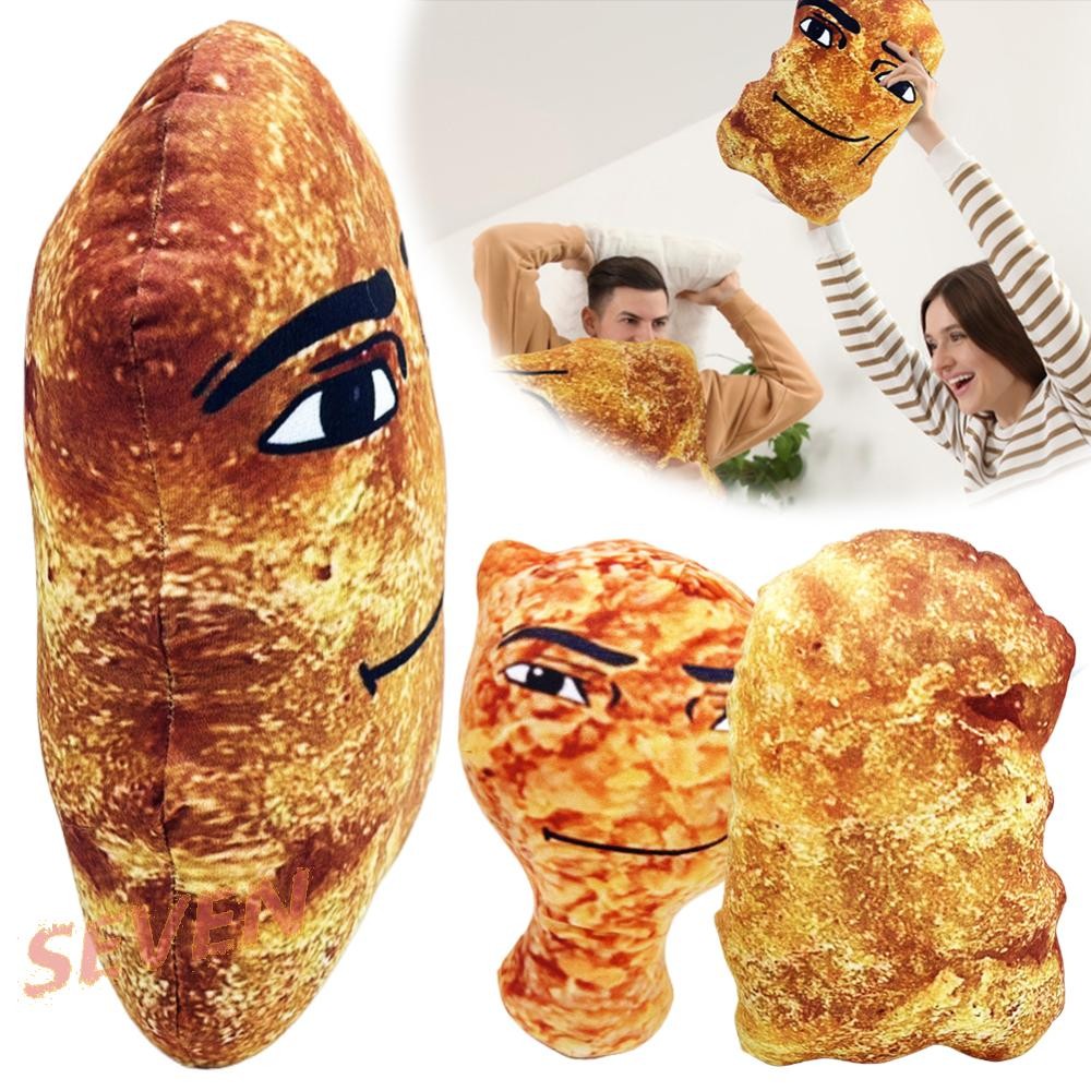 【Hot】Gà Nugget Meme Đồ Chơi Sang Trọng Ngộ nghĩnh Khối Gà Lớn Gối Sang Trọng Gà Dễ Thương Nhồi Bông 