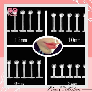   MO0001  KHUYÊN MÔI TRONG SUỐT Giữ Lỗ - Khuyên Nhựa Sinh Học  6mm 8mm 10mm 12mm  - 69STORE 