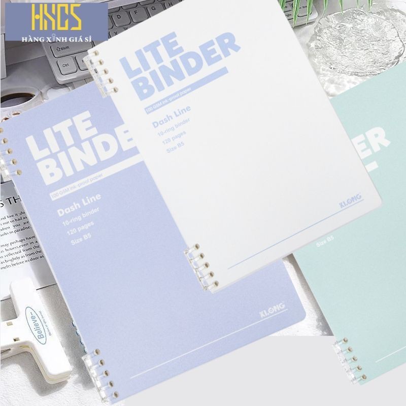 Sổ B5 Sổ còng thay được giấy pastel B5 Lite Binder 120 trang giấy 100gsm