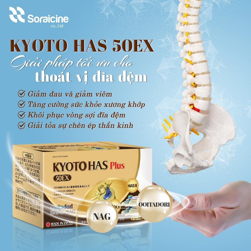 Viên Uống Kyoto Has 50Ex Plus , Kyotohas 50Ex Cải Thiện Tình Trạng Xương Khớp - Hộp 30 Viên - hatast