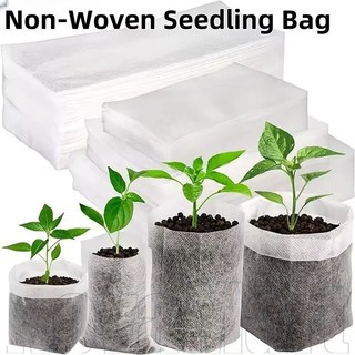Túi đựng vườn ươm không dệt Túi trồng cây có thể phân hủy sinh học, 3 kích cỡ để trồng cây, Chậu làm vườn thoáng khí & bền bỉ có tự tưới nước