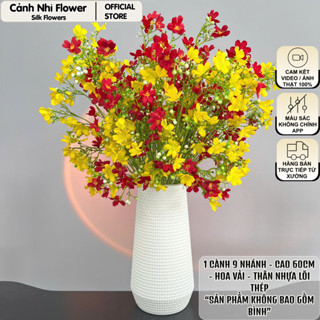 Combo cành hoa lụa giả Nhất Chi Mai (không gồm bình) - Dài 60cm - Hoa giả trang trí - Cảnh Nhi Flower