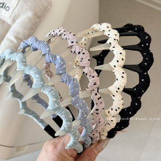 Thời Trang Chấm Bi Băng Đô Quấn Tóc Nữ Chống Trơn Trượt Rửa Mặt Tóc Vòng