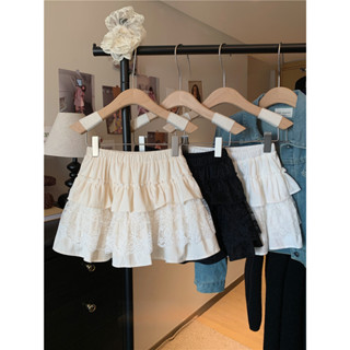 Kii Wii Váy chữ A chắp vá ren ngọt ngào mùa thu đông mới dành cho nữ 241206