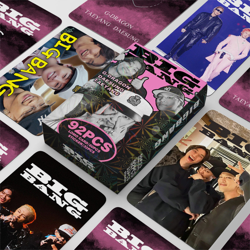 G-dragon Bigbang Photocard Lomo Card Bưu Thiếp 60 Chiếc Thẻ + 32 Miếng Dán