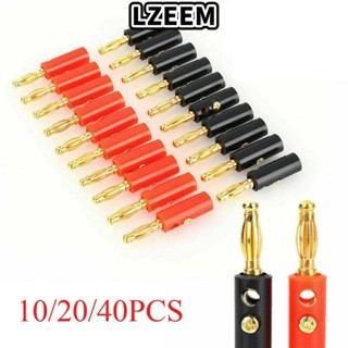 LZEEM 10/20/40 Giắc cắm bắp chuối mạ vàng cho cáp loa 4mm