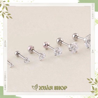 [TD0001] khuyên tai xinh đủ size bằng thép y tế k gỉ - XUÂN SHOP