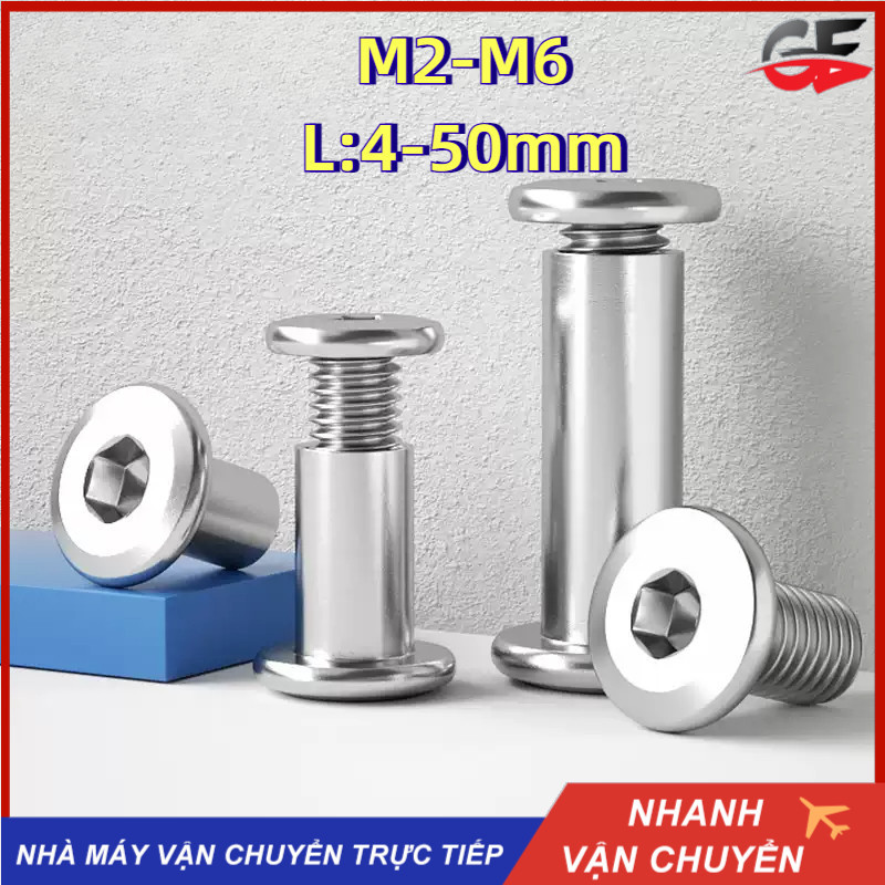 M2-m6 Đinh tán inox, đinh tán vặn ren inox 304 đầu lục giác [GE-XS-1]
