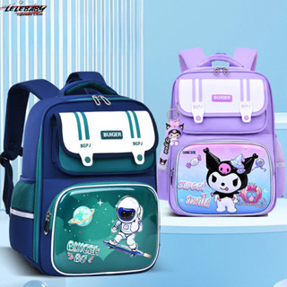  Phong Cách Mới 1-3-6 Lớp Kuromi Trường Tiểu Học Túi Nam Nữ Nhẹ Giảm Gánh Nặng Trẻ Em Ba Lô 