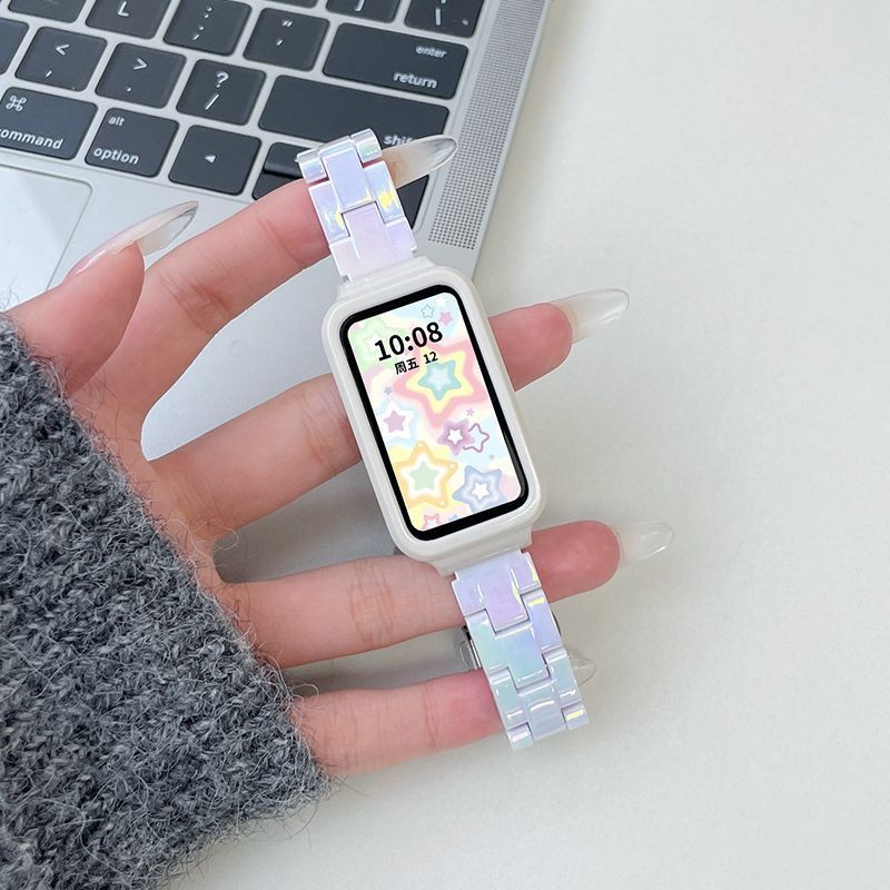 Dây đeo màu Laser cho Xiaomi Smart Band 9 8 Active Smart Watch Band Dây đeo cổ tay Xiaomi Mi Band 9 