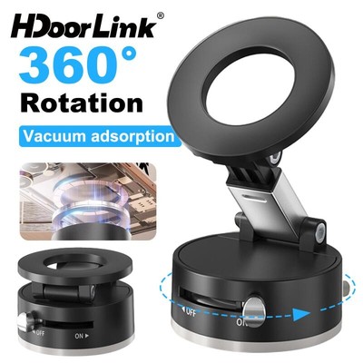 Giá đỡ điện thoại từ tính chân không ô tô HdoorLink Giá đỡ cốc hút có thể gập lại Giá đỡ điều hướng 360° Giá đỡ xoay