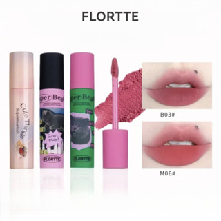 Flortte son bùn hoa môi sơn mài sữa kem dưỡng môi mờ môi bùn sữa bánh ngọt dưỡng môi môi bùn mờ son môi mịn lấp lánh ánh sáng trang điểm son môi