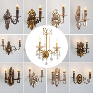  Đèn Treo Tường Nến Pha Lê Phong Cách Mỹ Đèn Đèn Tường Đầu Giường Đẹp Và Sang Trọng Có Nền Phòng Khách Hành Lang Cầu Thang Đèn Ngủ Treo Tường trang Trí 