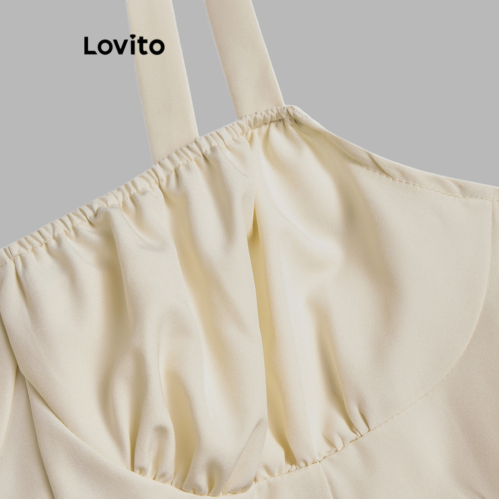 (KOL‘s pick) Đầm Lovito cột dây lưng màu trơn thanh lịch cho nữ L74ED185(Nhiều màu) | BigBuy360 - bigbuy360.vn