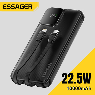 Essager 10000 / 20000mAh Power Bank Tích hợp cáp PD20W Sạc nhanh Powerbank