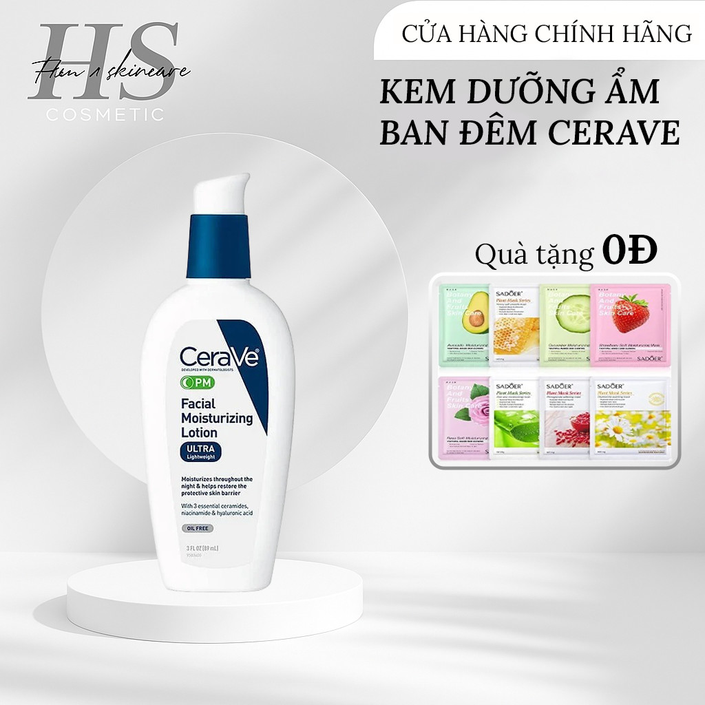 Kem dưỡng ẩm CeraVe PM Facial Moisturizing Lotion 89ml Haan.beauty