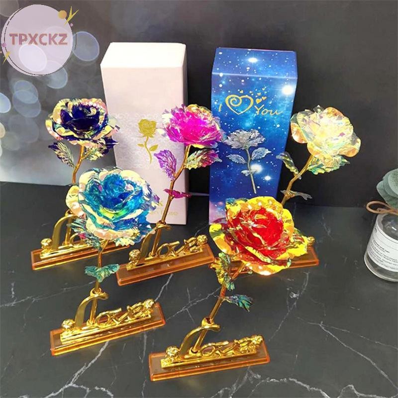 Tpxckz Valene 's Day Creative Aluminum Foil Rose Gold Lasg Love Wedding VN