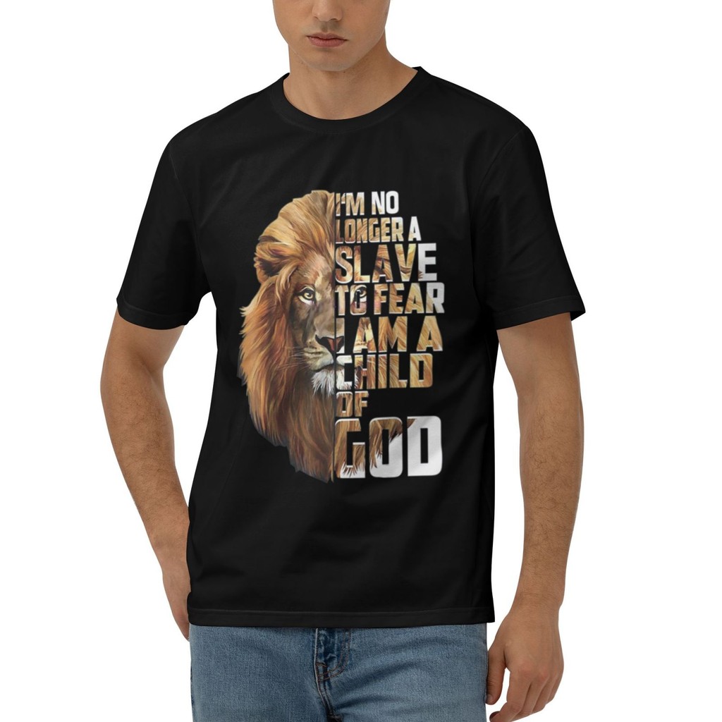Áo thun Cotton God Lion Christian Bible Proverbs