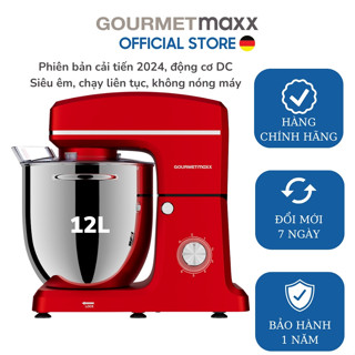 Máy trộn bột Gourmetmaxx 12L động cơ DC chạy êm, liên tục- phiên bản 2025 mới nhất