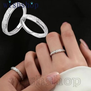 Nhẫn Cặp Đôi Bạc - Y2K, Vintage, Mở Có Thể Điều Chỉnh - Phụ Kiện Trang Sức Người Yêu - Quà Tặng Ngày Lễ Tình Nhân - Nhẫn Ngón Tay Bầu Trời Đầy Sao Sáng Bóng