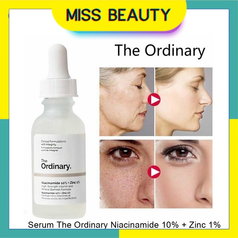 Tinh chất serum The Ordinary Niacinamide 10% + Zinc 1% , B5 ,  Alpha Arbutin 2% + HA