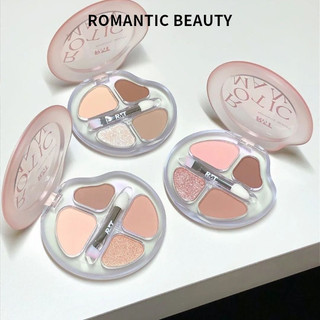  ROMANTIC BEAUTY Bảng phấn mắt Quad Phấn bắt sáng Chi tiết Mờ Bảng phấn mắt toàn diện 