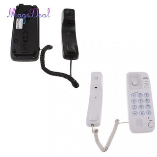 Magideal Mini Dây Treo Tường Điện Thoại Văn Phòng Tại Nhà Để Bàn Điện Thoại Trắng