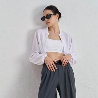 Áo khoác yoga ngắn giản dị mát mẻ blazer activewear dành cho nữ ngoài trời