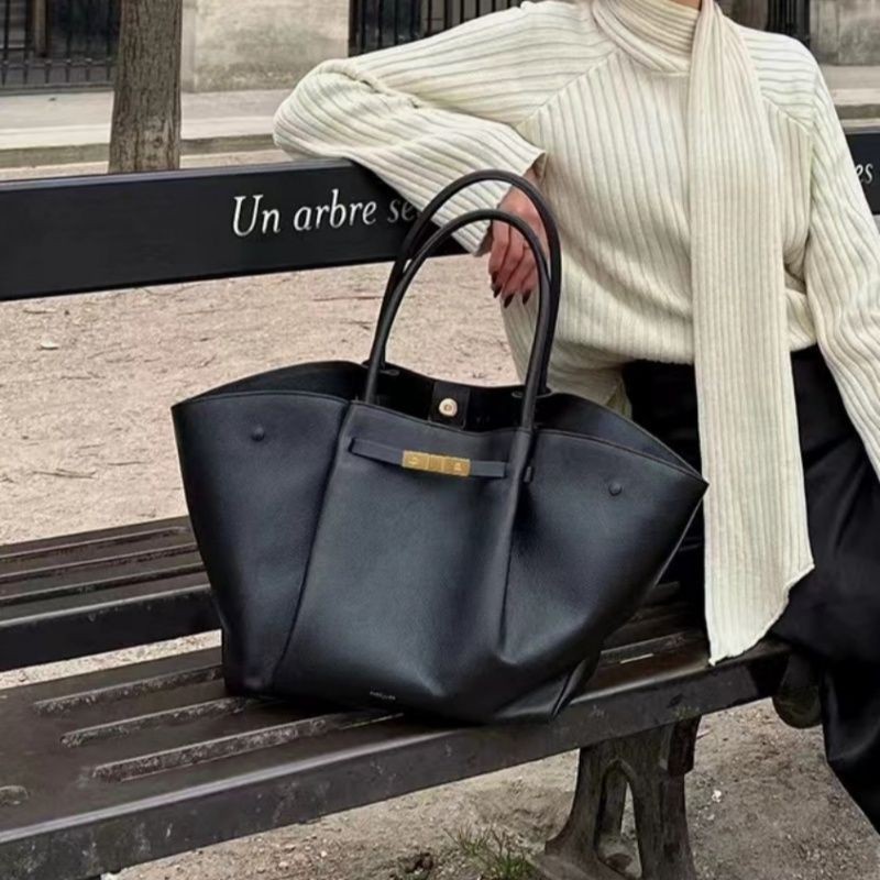 Demellier túi tote da thật Túi xách tay và đeo vai thời trang & đơn giản Túi xách công sở nữ dung tí