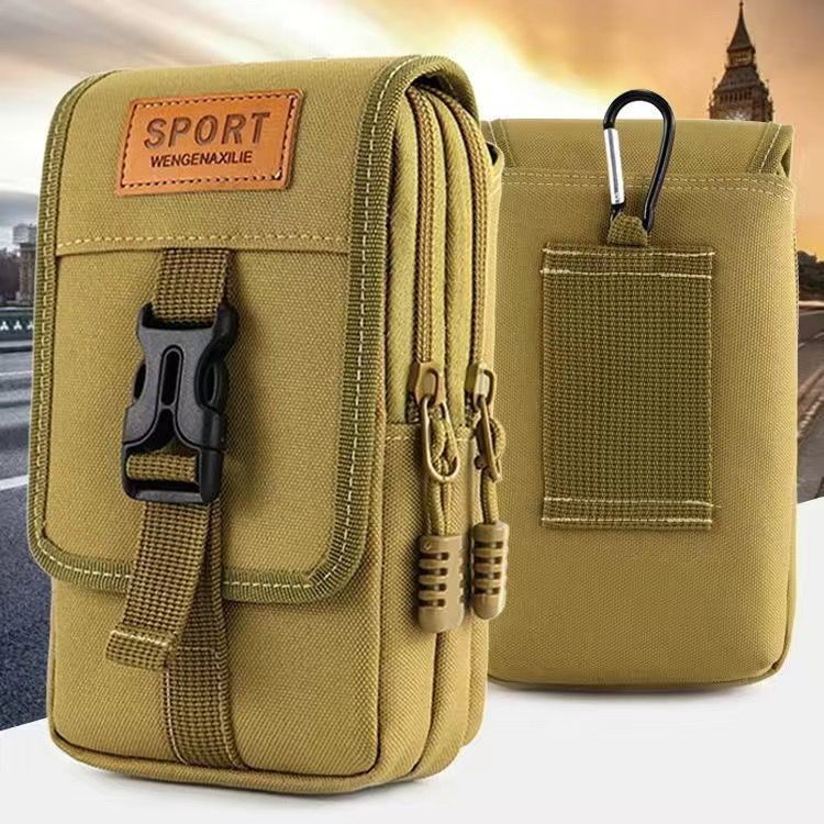 Công trường xây dựng Làm việc Điện thoại di động Túi thắt lưng 23cm Nam Giải trí ngoài trời Điện thoại di động Túi vải nhỏ Túi chiến thuật Đeo thắt lưng 4.29 wytf