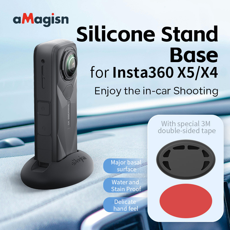 Dành Cho Insta360 X5 Đế Silicon Xe Gắn Insta360 X4 Thể Thao Camera Phụ Kiện Cho Insta360 X5 Để Bàn C