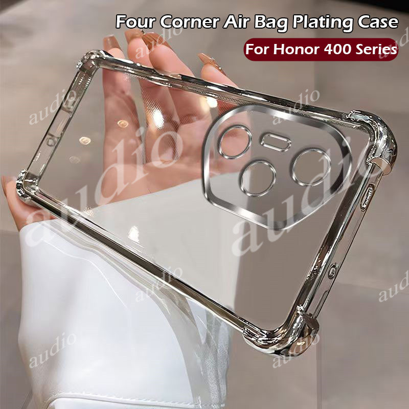 HONOR 400 Pro 5G Vỏ điện thoại trong suốt mạ bốn góc chống rơi cho HONOR 400 Pro 400Pro 5G Ốp lưng s