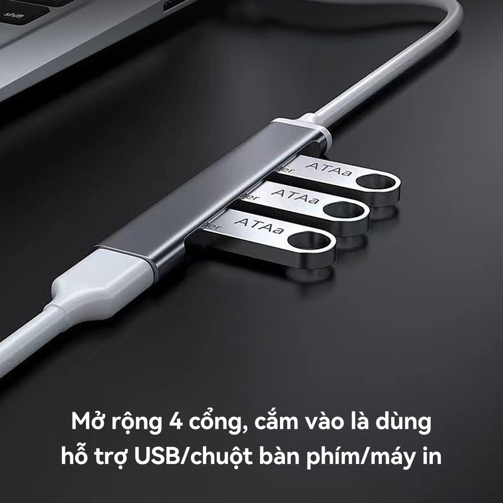 -CLUBLU- HUB Bộ Chia Cổng Chuyển Đổi USB3.0 to Type-C Lighting 4in1 cho PC MacBook Laptop Điện Thoại | BigBuy360 - bigbuy360.vn