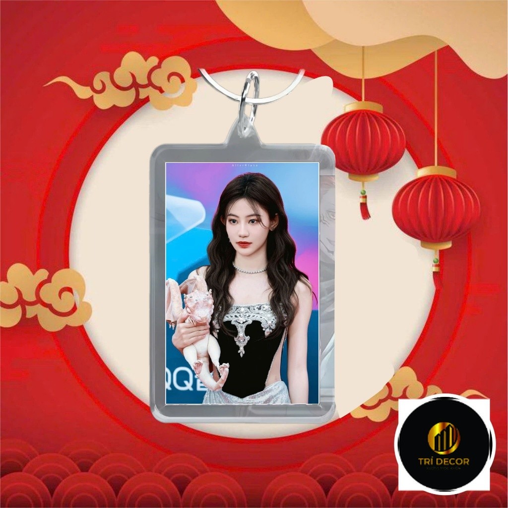 Móc khoá  Yuan Yiqi hình chữ nhật giá cực tốt - trí decor shop