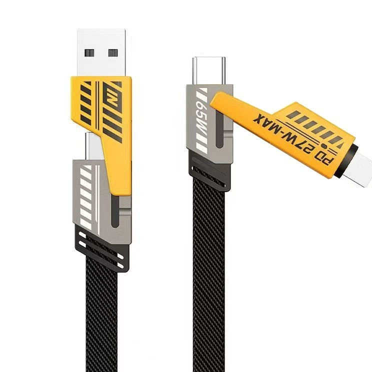 dây sạc siêu nhanh  4 trong 1 chống gẫy siêu bền tốc độ sạc siêu nhanh bảo hành 12 tháng | BigBuy360 - bigbuy360.vn