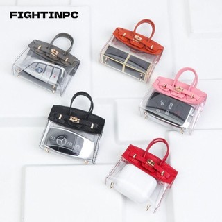Túi xách Mini FIGHTINPC, Túi chìa khóa ô tô trong suốt sang trọng thời trang, Hộp đựng tai nghe tinh tế